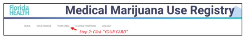 Example of Navigation from the Medical Marijuana Use Registry Website