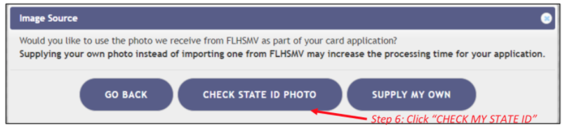 Example of interface for uploading your State ID photo on the Medical Marijuana Use Registry Website