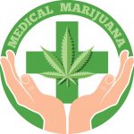 Cupped Hands With Pharmacy & Medical Marijuana Illustrations