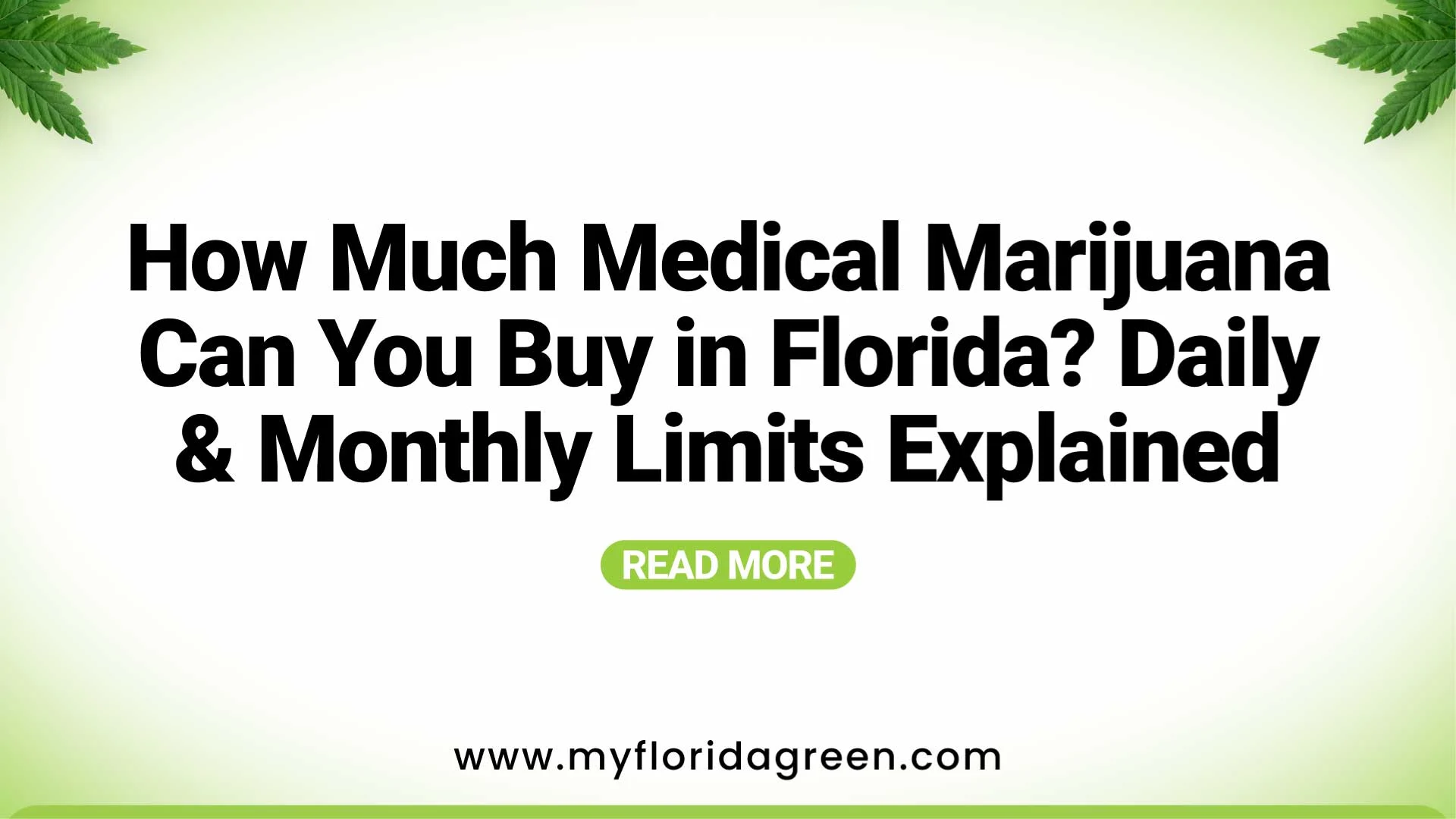 How Much Medical Marijuana Can You Buy in Florida? Daily & Monthly Limits Explained