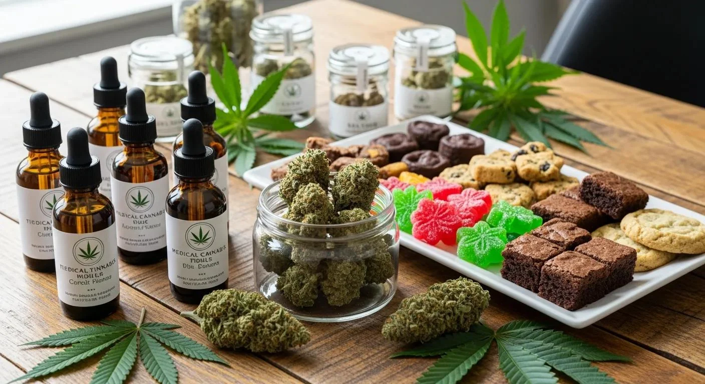 What types of medical cannabis products and dosages are available