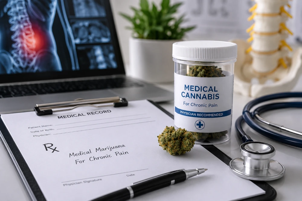 Medical marijuana consultation for chronic pain in Florida with physician records, medical cannabis, and diagnostic tools.